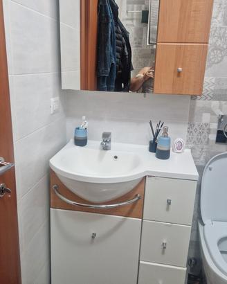 mobile bagno con specchiera contenitore