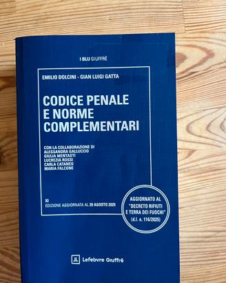Codice penale aggiornato al 29 agosto 2025