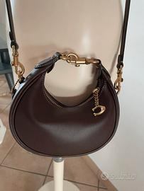 Borsetta Coach in pelle marrone