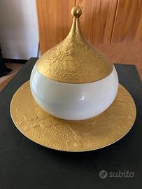 zuppiera coperchio e piatto dorati Rosenthal