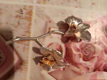 ramo naturale con bagno di argento 