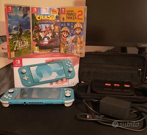 Nintendo Switch Lite + caricabatterie + 3 giochi