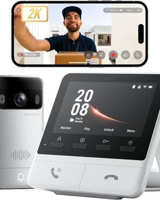 SwitchBot Videocitofono WiFi 2K con schermo
