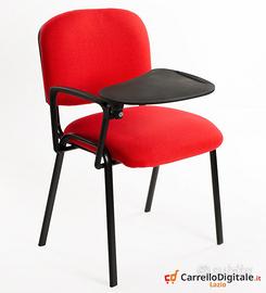 Sedia Imbottita in Tessuto ROSSO con RIBALTINA