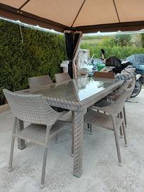 Tavolo e sedie da giardino 