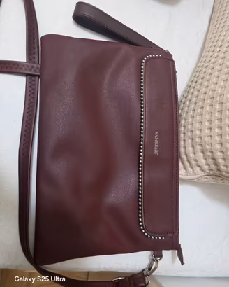 Borsa Naj-Oleari in ecopelle bordeaux