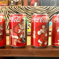 4 Lattine  Coca Cola  Vintage  Babbo Natale 1996