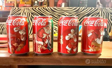 4 Lattine  Coca Cola  Vintage  Babbo Natale 1996