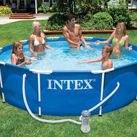Piscina con Pompa Filtro, 6500 L, Blu, 366 x 76 cm