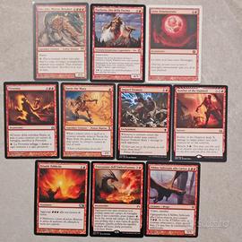 MTG lotto carte Magic rosse