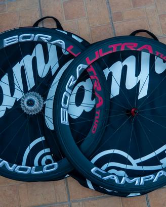 Cerchi carbonio  campagnolo Bora Ultra two + borse