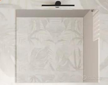 specchio con luce led profilo nero