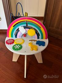 Tavolino multiattività in legno– giochi educativi
