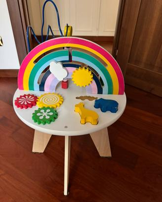 Tavolino multiattività in legno– giochi educativi