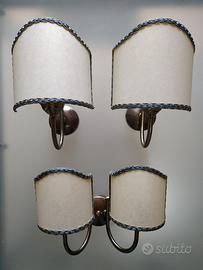 Lampade da parete (applique) in metallo/pergamena