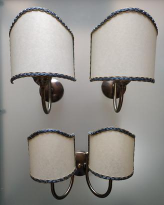 Lampade da parete (applique) in metallo/pergamena