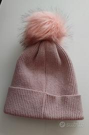 Cappellino rosa con interno Pile