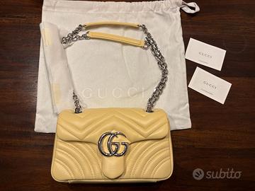 Borsa GG Marmont piccola handbag giallo crema