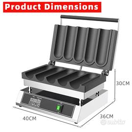 piastra elettrica waffle hot dog