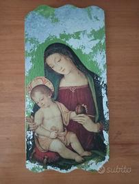 Madonna col Bambino - découpage su legno