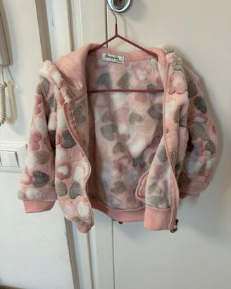 Felpa peluche Bouny Baby bimba rosa, 30 mesi