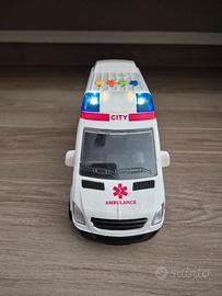 Modellino Ambulanza giocattolo luci e suoni