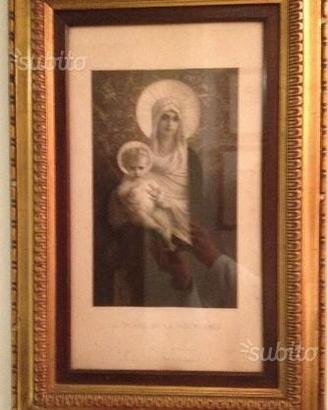 Stampa antica "La Vierge de la delivrance"