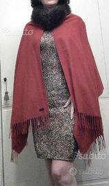 Mantella con collo volpe