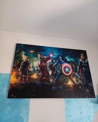 Tela Marvel  con struttura in legno  