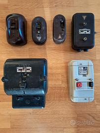 Interruttori elettrici da mostra vintage