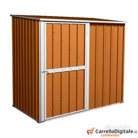 Box casetta giardino Acciaio 174x100 legno chiaro