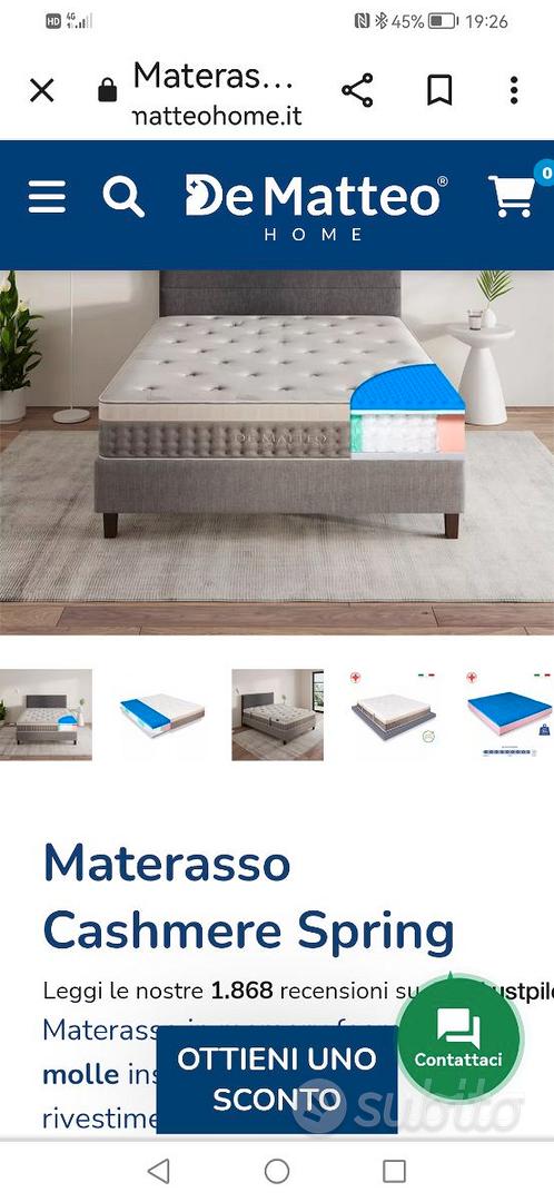 De Matteo Home New Memo Molle - Materasso Matrimoniale 160x190