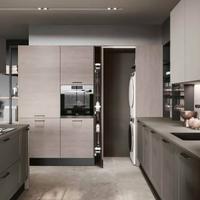 Cucina Lineare 330cm con Top HPL Cappa Integrata