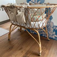 Culla in vimini completame restaurata PERFETTA