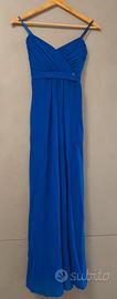 Abito lungo elegante Rinascimento blu royal – XS