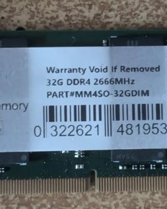 MicroMemory 32GB DDR4-2666 PC4-21300 RAM