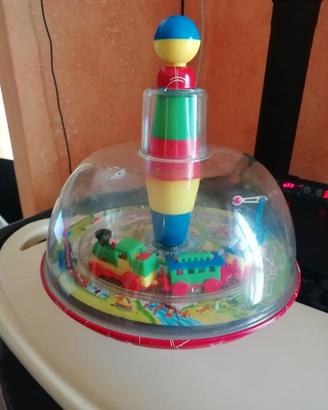 Trottola vintage anni 80 con trenino