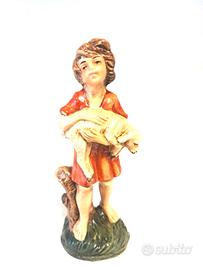 Presepe 10 cm pastore pecora in braccio CARTAPESTA
