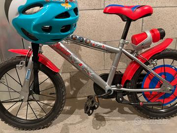 Bici Avengers 16 Pollici Per Bambini - Blu E Rossa Con Rotelle - Regalo Perfetto Per Piccoli Eroi - Foto 4