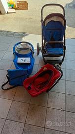Trio passeggino, ovetto, culla