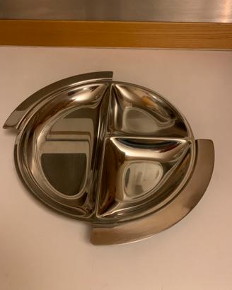 Vassoio in acciaio inox lucido design