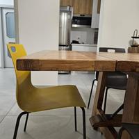 tavolo legno castagno industrial