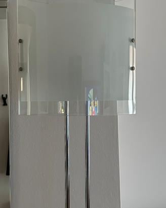 Lampada a piantana design in vetro e metallo