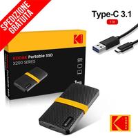 HARD DISK ESTERNO 1 TB SSD KODAK X200 USB 3.1