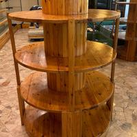 5 TORNELLI ESPOSITORI IN LEGNO DI LARICE