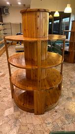 5 TORNELLI ESPOSITORI IN LEGNO DI LARICE