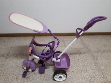 Triciclo per bambina con cappottina