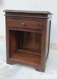 Comodino antico in legno massello