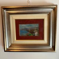 Quadro spiaggia e barca