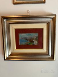 Quadro spiaggia e barca